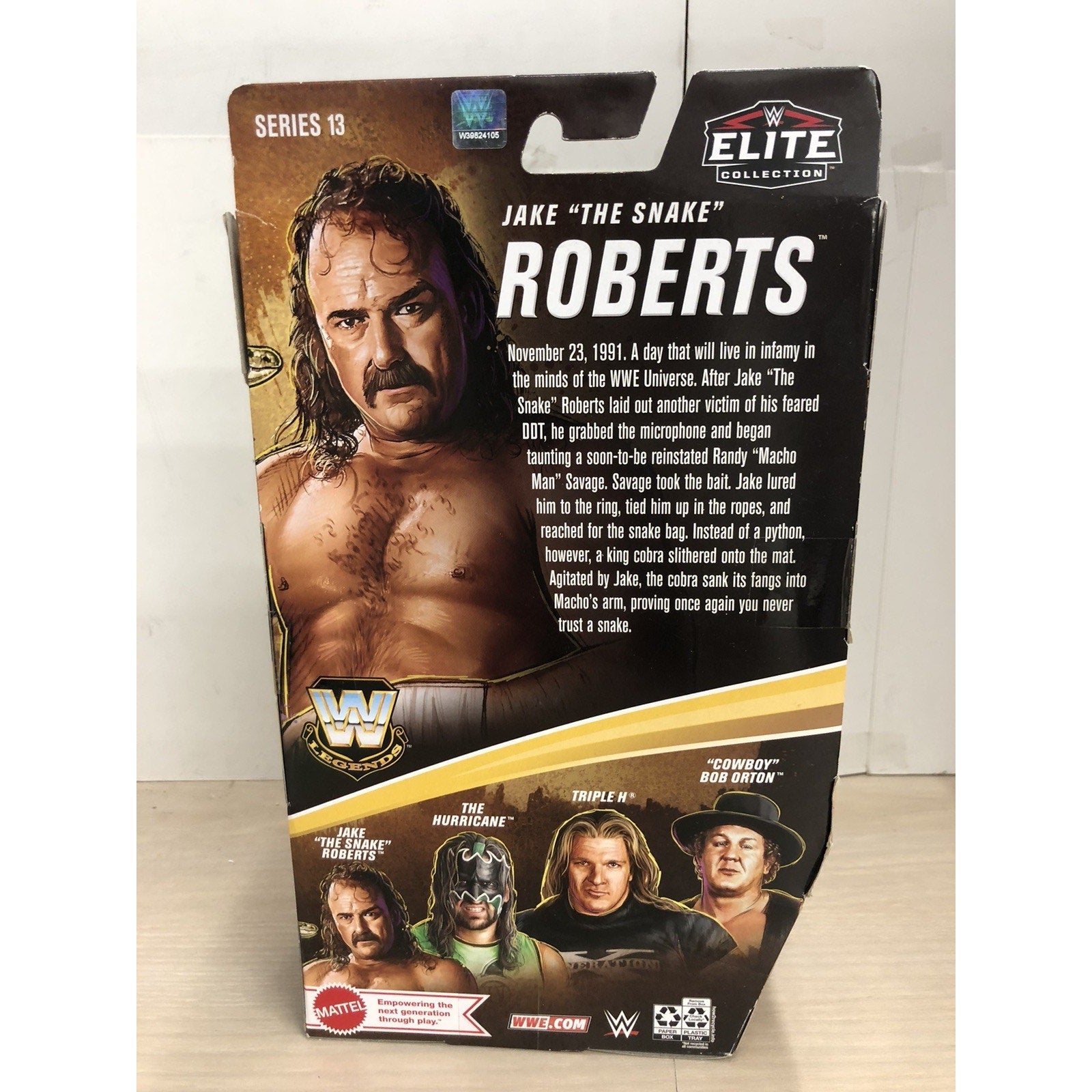 JAKE "THE SNAKE" ROBERTS Signed WWE Elite Legends Series 13 Autograph PSA COA