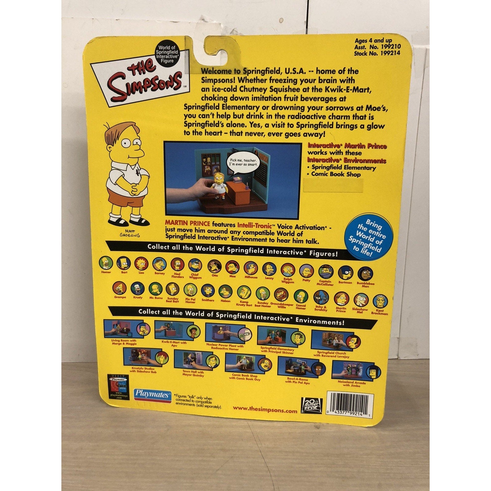 The Simpsons World Of Springfield Martin Prince Action Figure Playmates