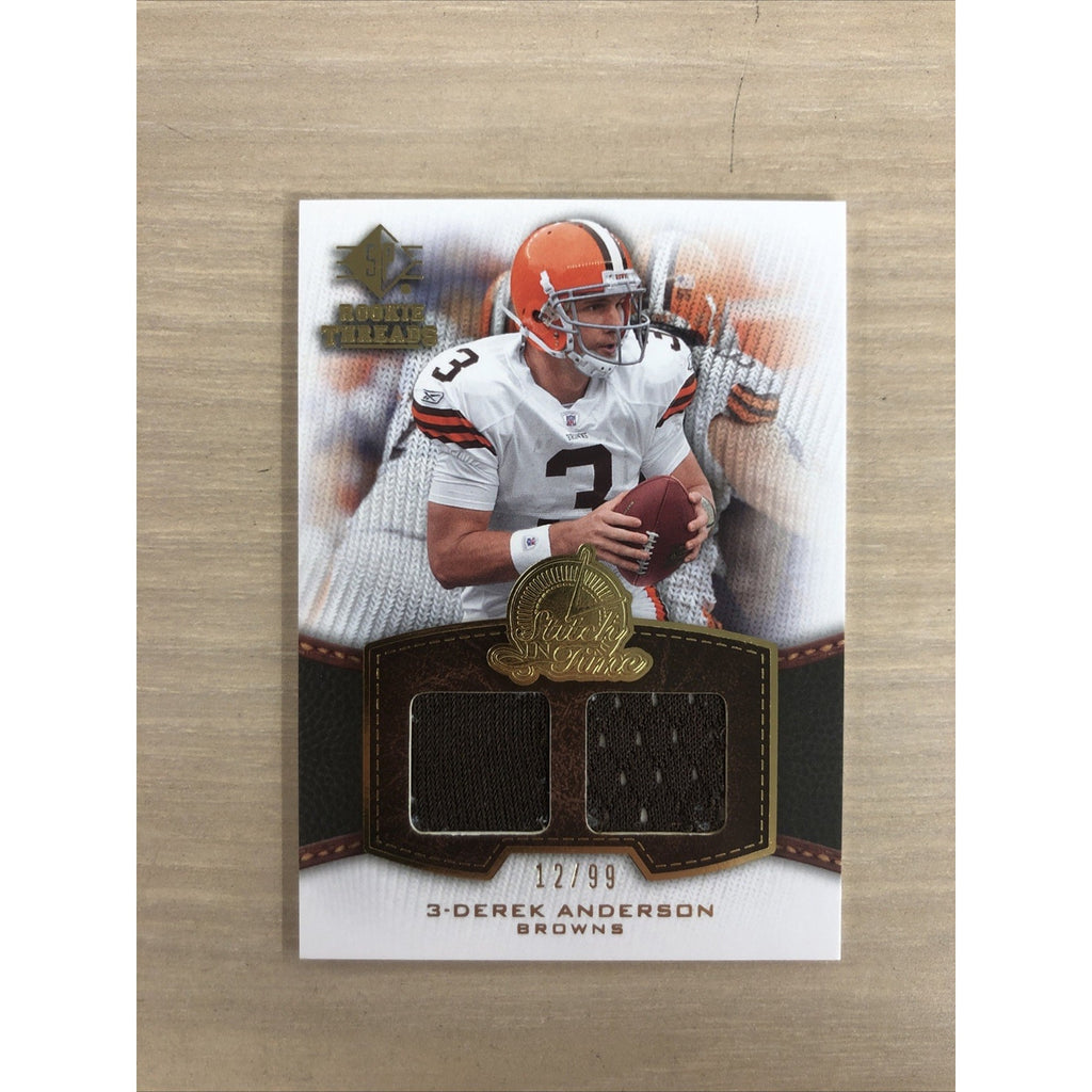 2008 Upper Deck SP Rookie Threads Football Derek Anderson Patch /99