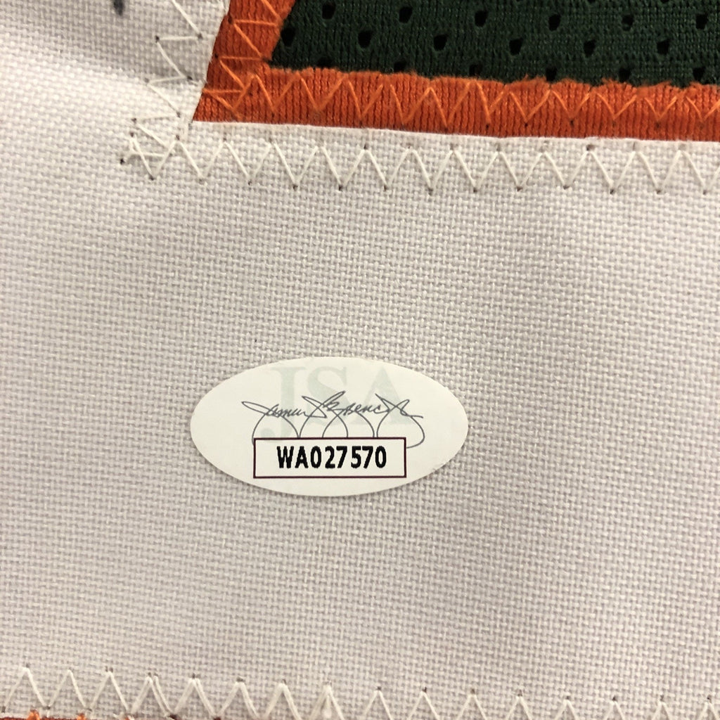 Denzel Perryman Signed Custom Green #52 Jersey JSA COA Miami Hurricanes