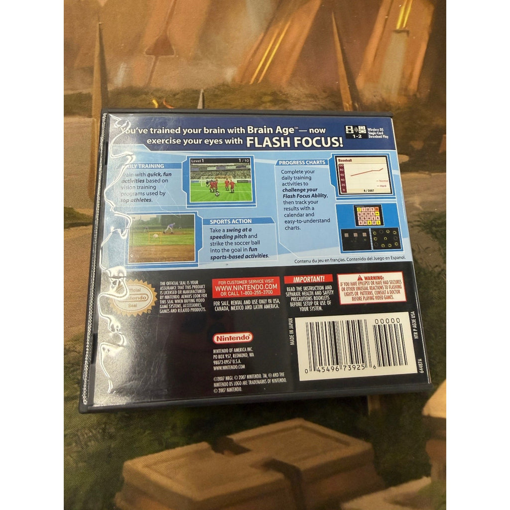 Flash Focus Nintendo DS Video Game Vision Training Eye Fitness