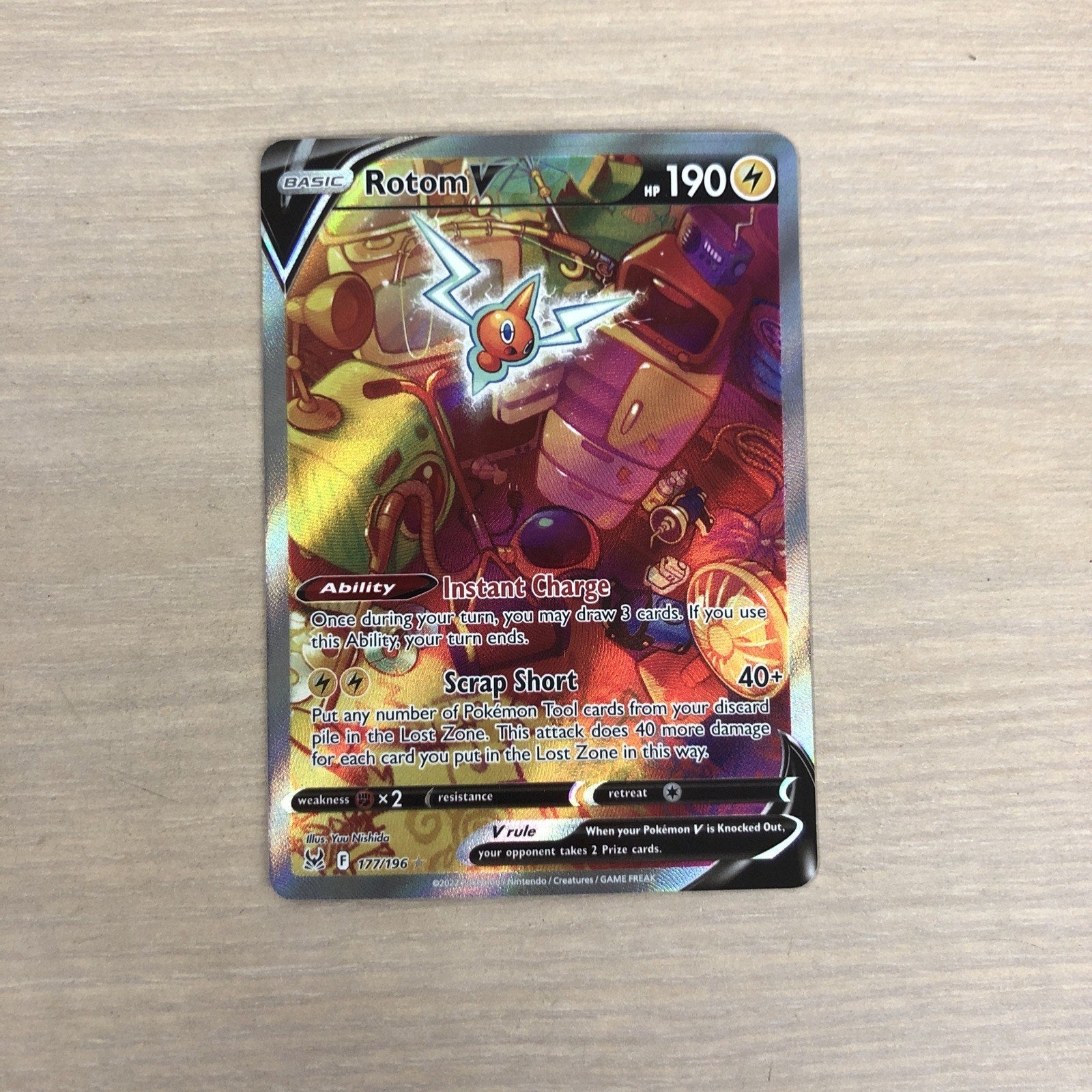Rotom V (Alternate Full Art) 177/196 Swsh11: Lost Origin Holo