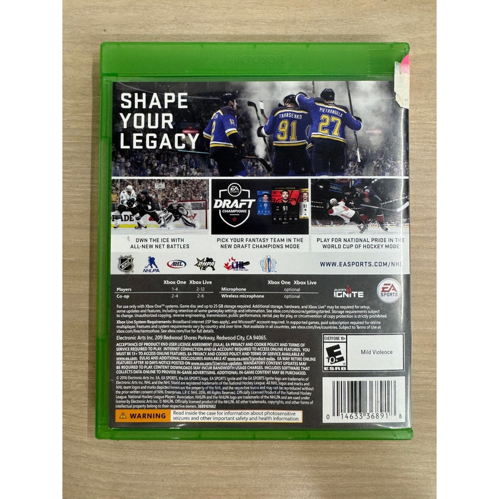 NHL 17 Xbox One Video Game Hockey Sports Multiplayer Online