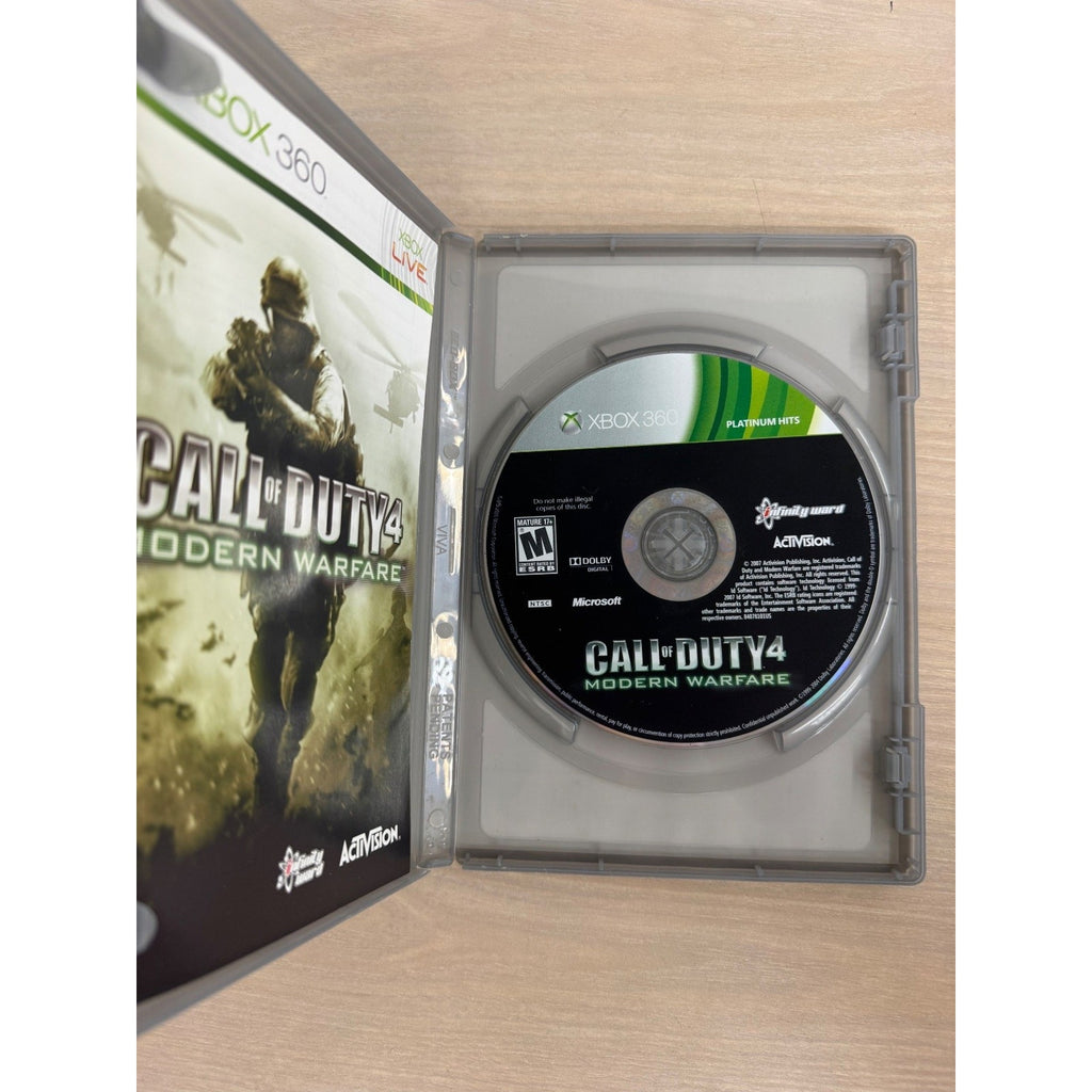 Call of Duty 4: Modern Warfare Platinum Hits Xbox 360 Video Game FPS Multiplayer