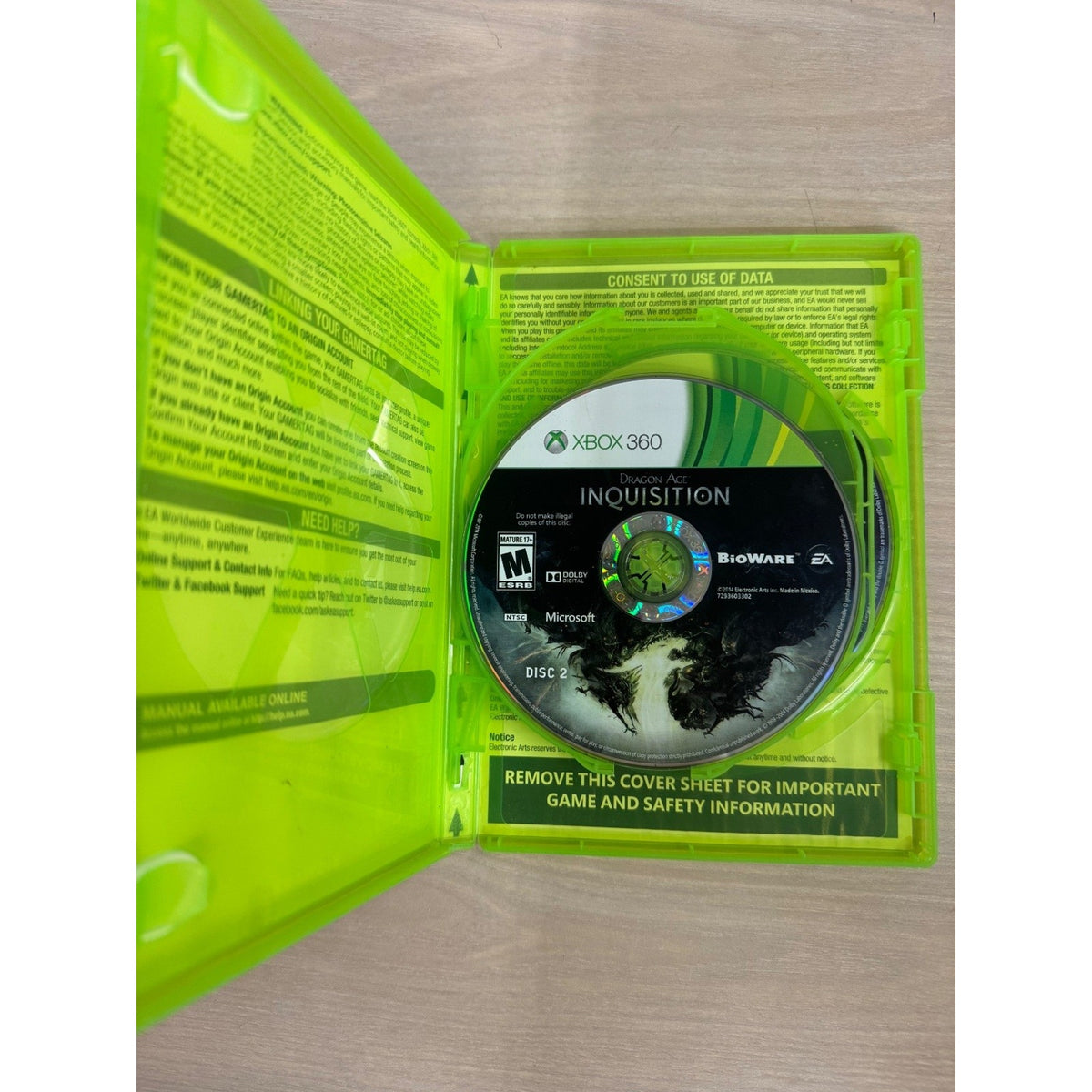 Dragon Age Inquisition Xbox 360 Video Game RPG Fantasy Action