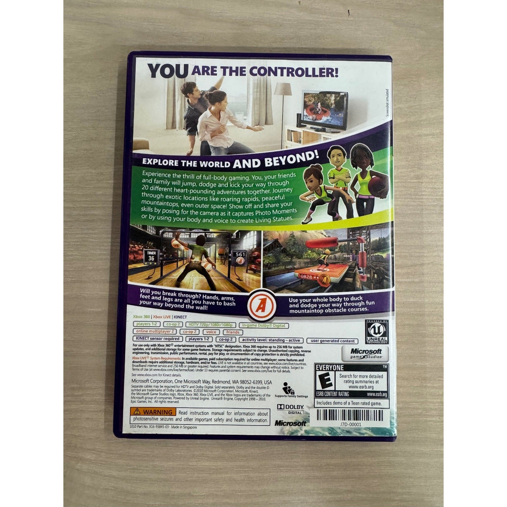 Kinect Adventures! Xbox 360 Video Game Motion Control Multiplayer