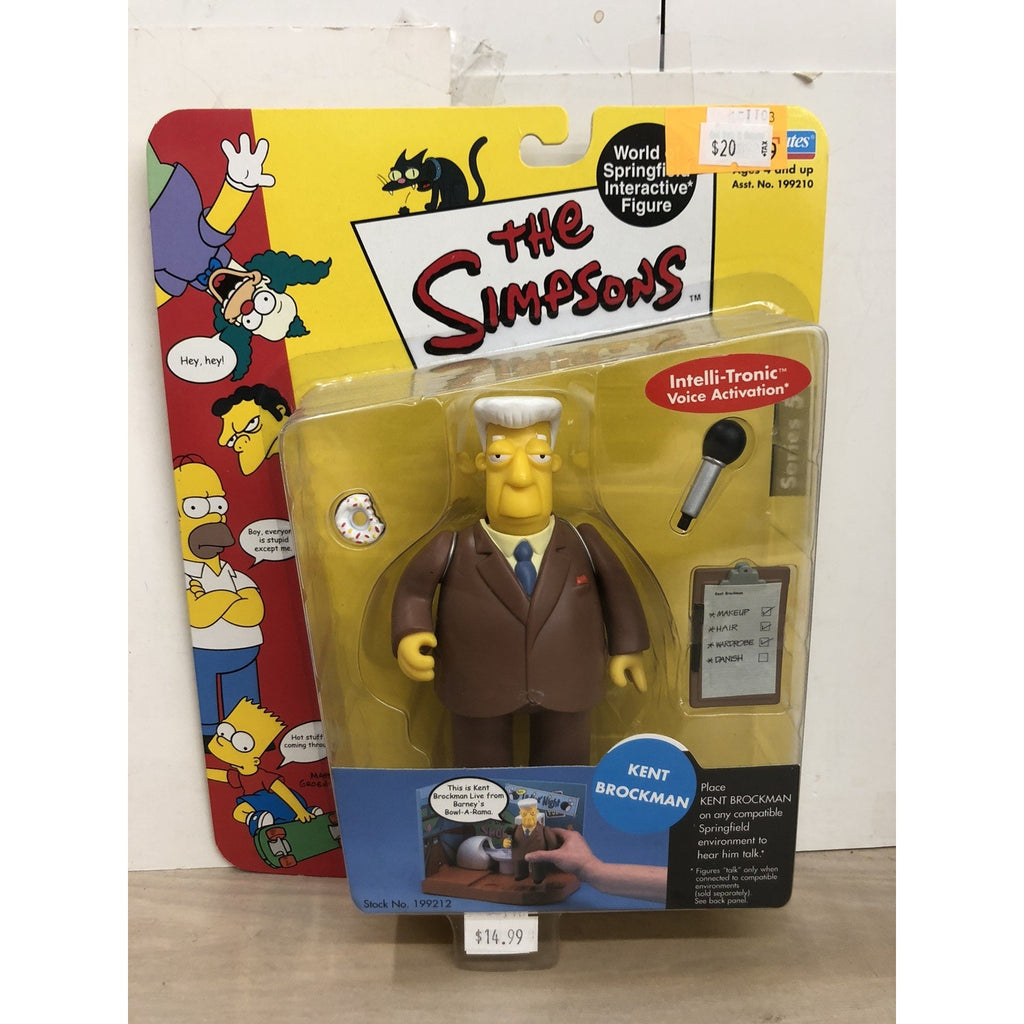 The Simpsons World Of Springfield Kent Brockman Action Figure Playmates