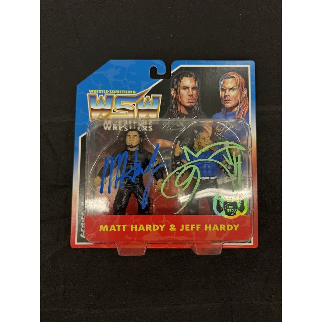 FC Toys Retro Wrestle-Something Wrestlers Hardy Boyz Figures 1 of 650 Signed PSA