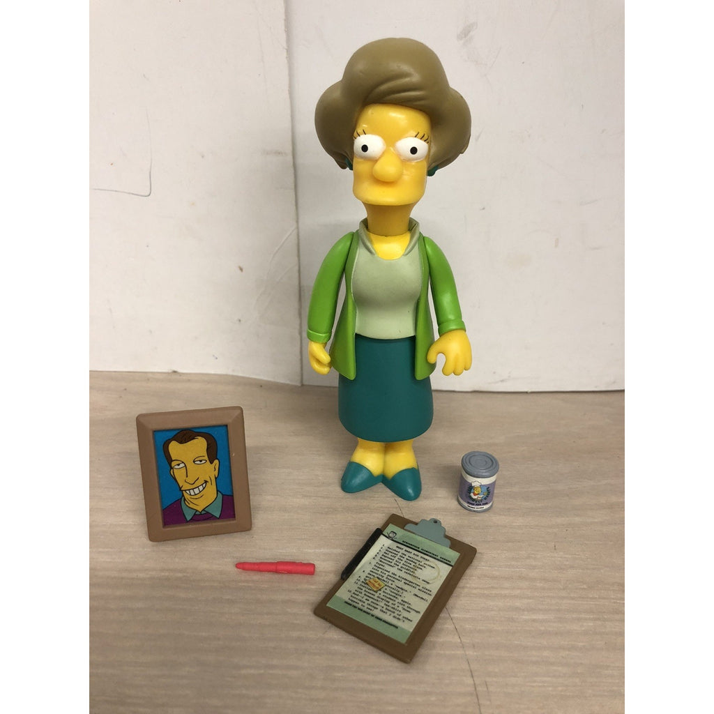 The SIMPSONS world of springfield EDNA KRABAPPEL Playmates LOOSE COMPLETE