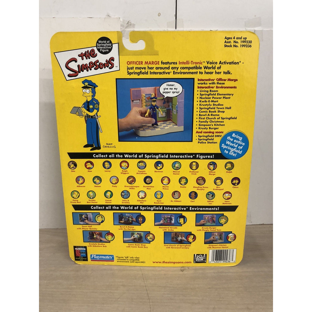 The Simpsons World Of Springfield Officer Marge Action Figure Playmates 2001