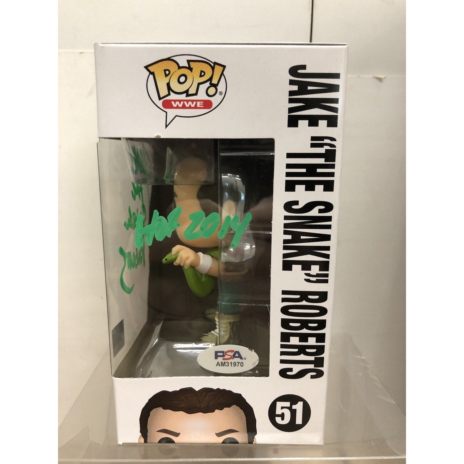 Funko Pop! WwE - Jake the Snake Roberts Signed Autograph Psa certified CoA