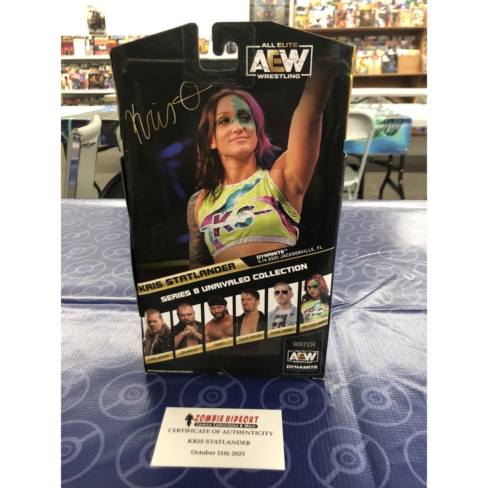 AEW Kris Statlander Signed Autograph All Elite Unrivaled GREEN INK W/Store COA