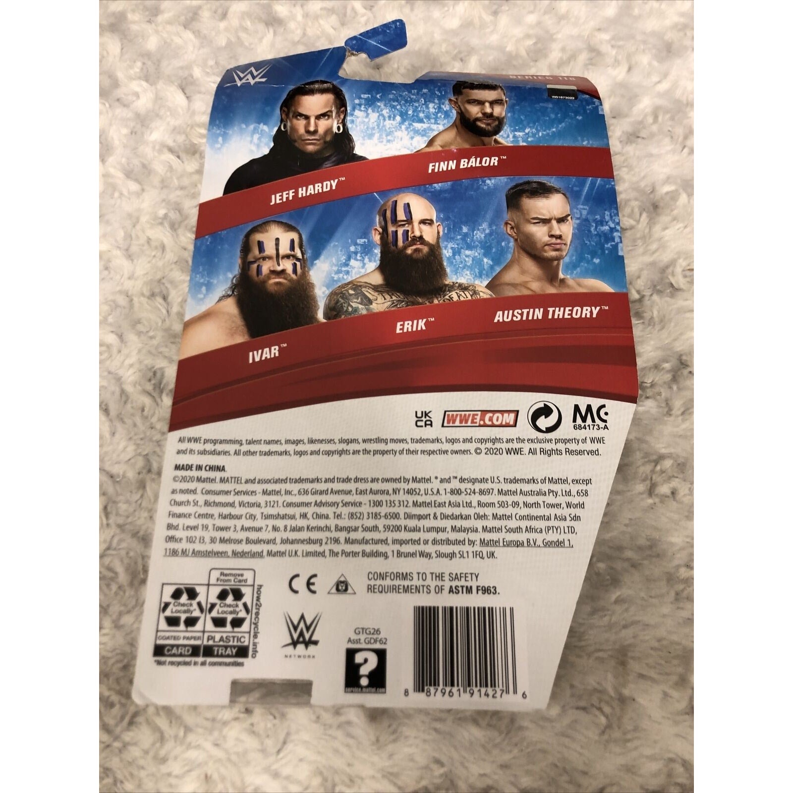 Finn Balor Mattel WWE Basic Action Figure Series 118 DAMAGED CARD, LOOSE BUBBLE