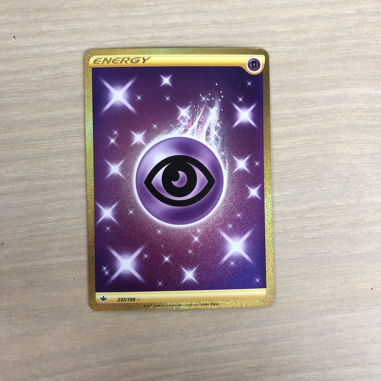 Psychic Energy 232/198 Gold Holo Pokemon SWSH06: Chilling Reign English NM