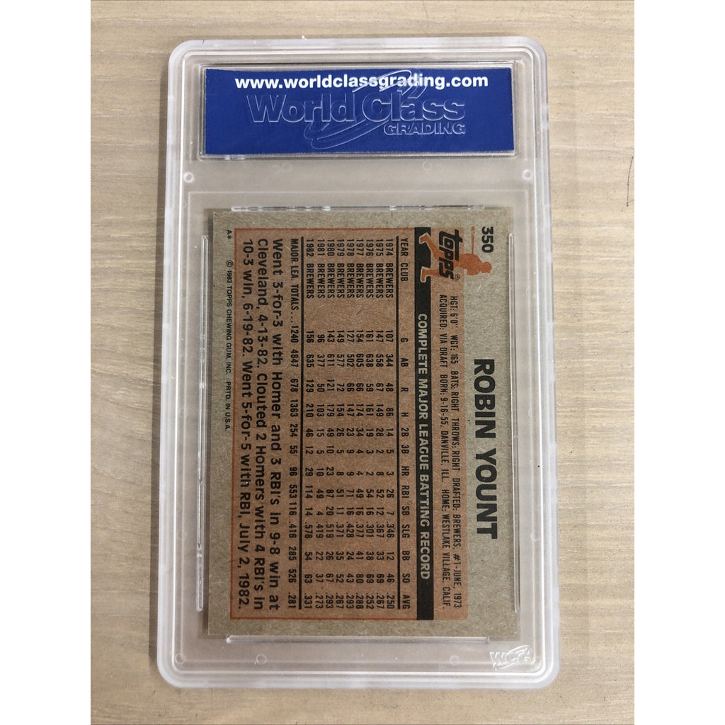1983 Topps Robin Yount #350 WCG 10 Milwaukee Brewers