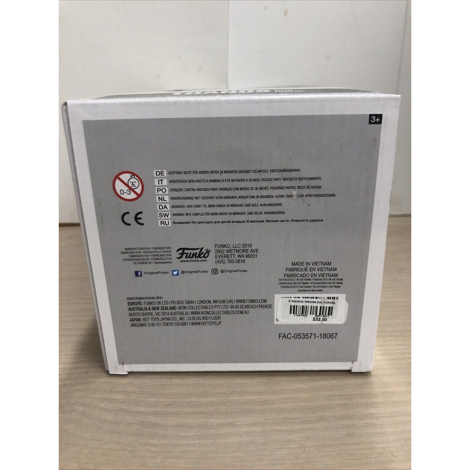 Funko Pop! Marvel Thanos #331 - Hot Topic Signed By Isaac Singleton PSA COA