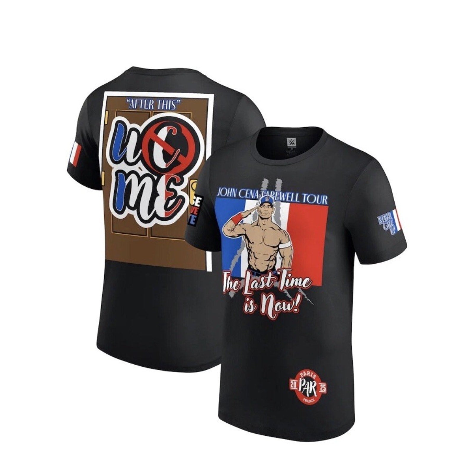 WWE John Cena Paris France Farewell Tour 2025 T-Shirt 2XL