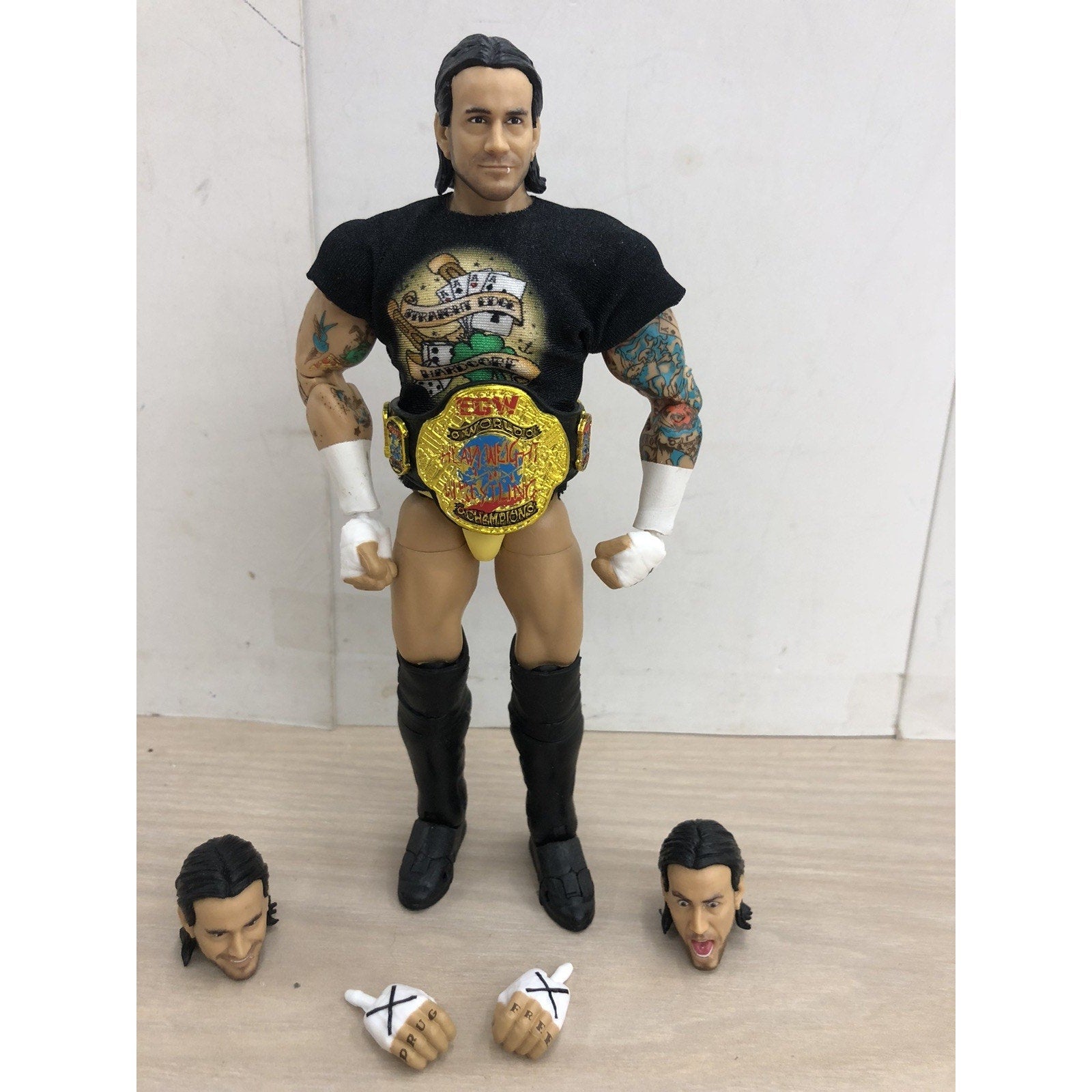 WWE Ultimate Edition Elite Creations Exclusive ECW Debut CM Punk Figure LOOSE
