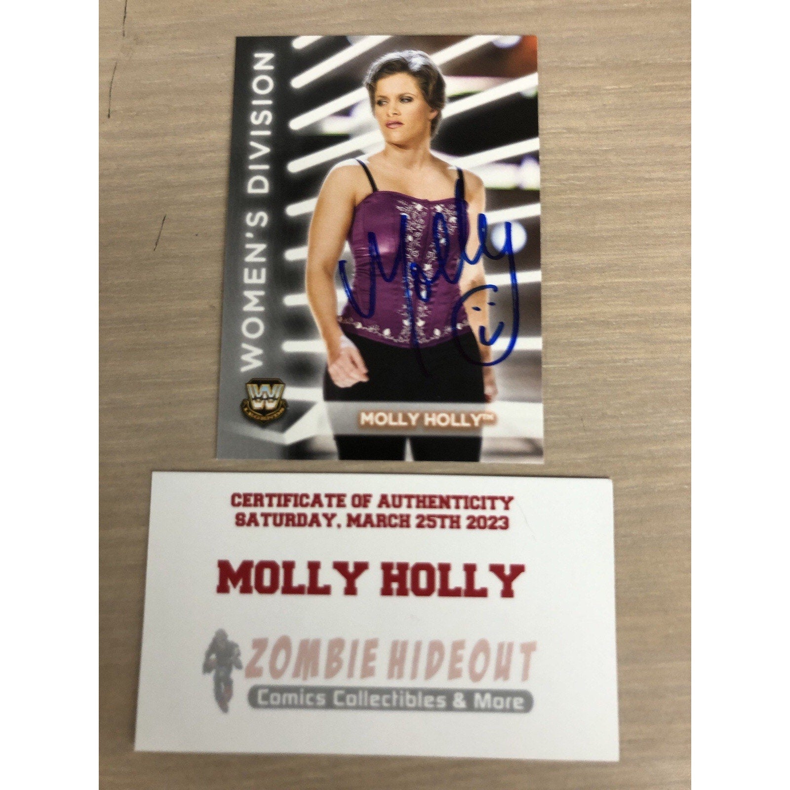 SIGNED AUTOGRAPH 2021 Topps WWE Women's Division #R-55 Molly Holly Roster W/ CoA