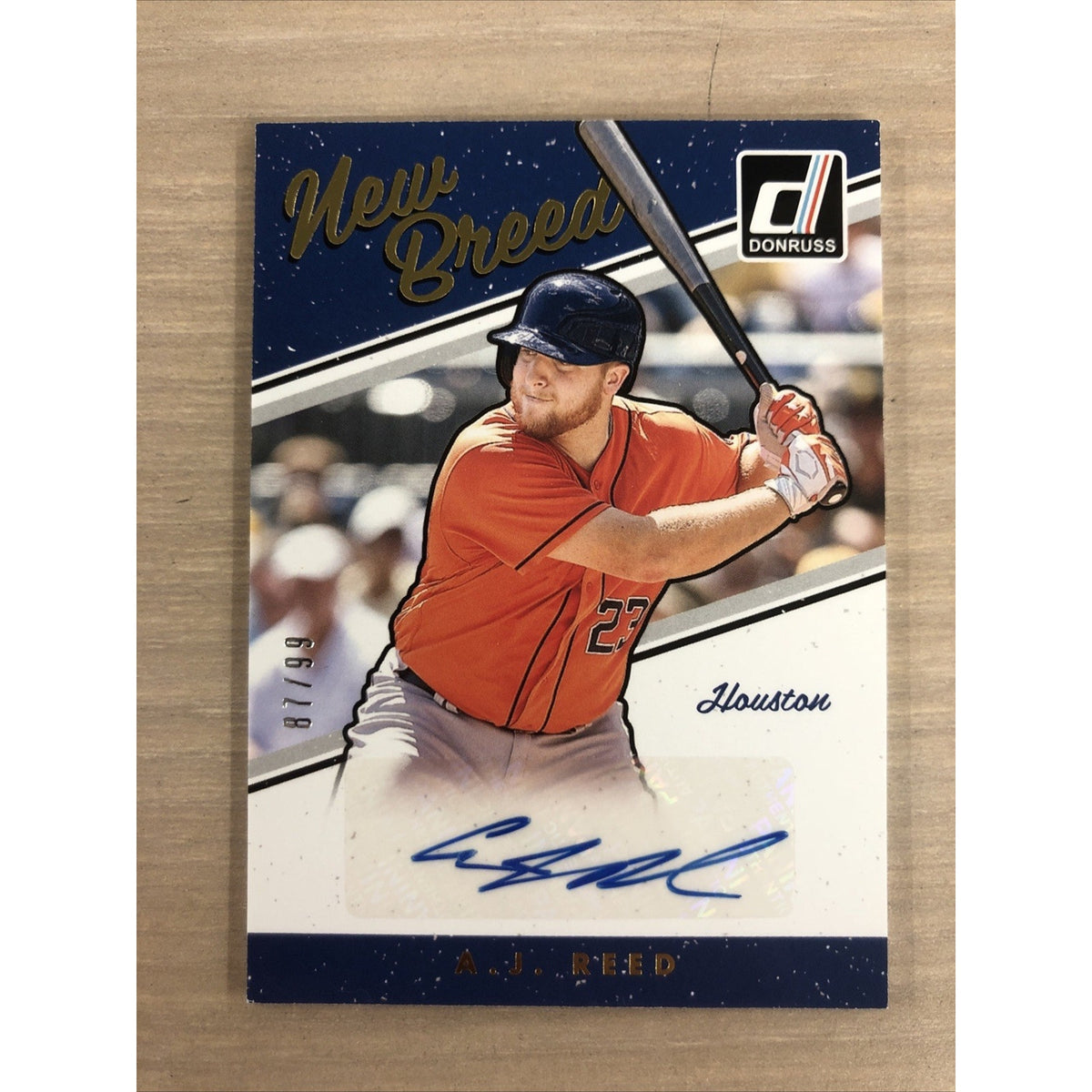 2017 Panini Donruss Baseball A.J. Reed New Breed Auto /99
