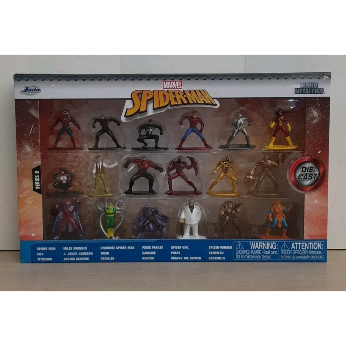 Marvel Spider-Man Die Cast Nano Metalfigs Action Figures Series 8