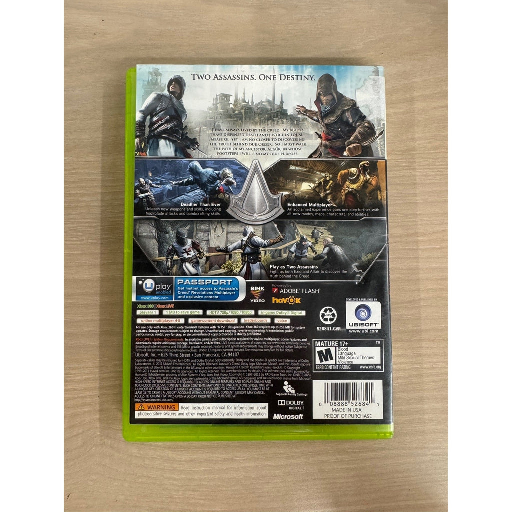 Assassin's Creed Revelations Xbox 360 Video Game Multiplayer NTSC