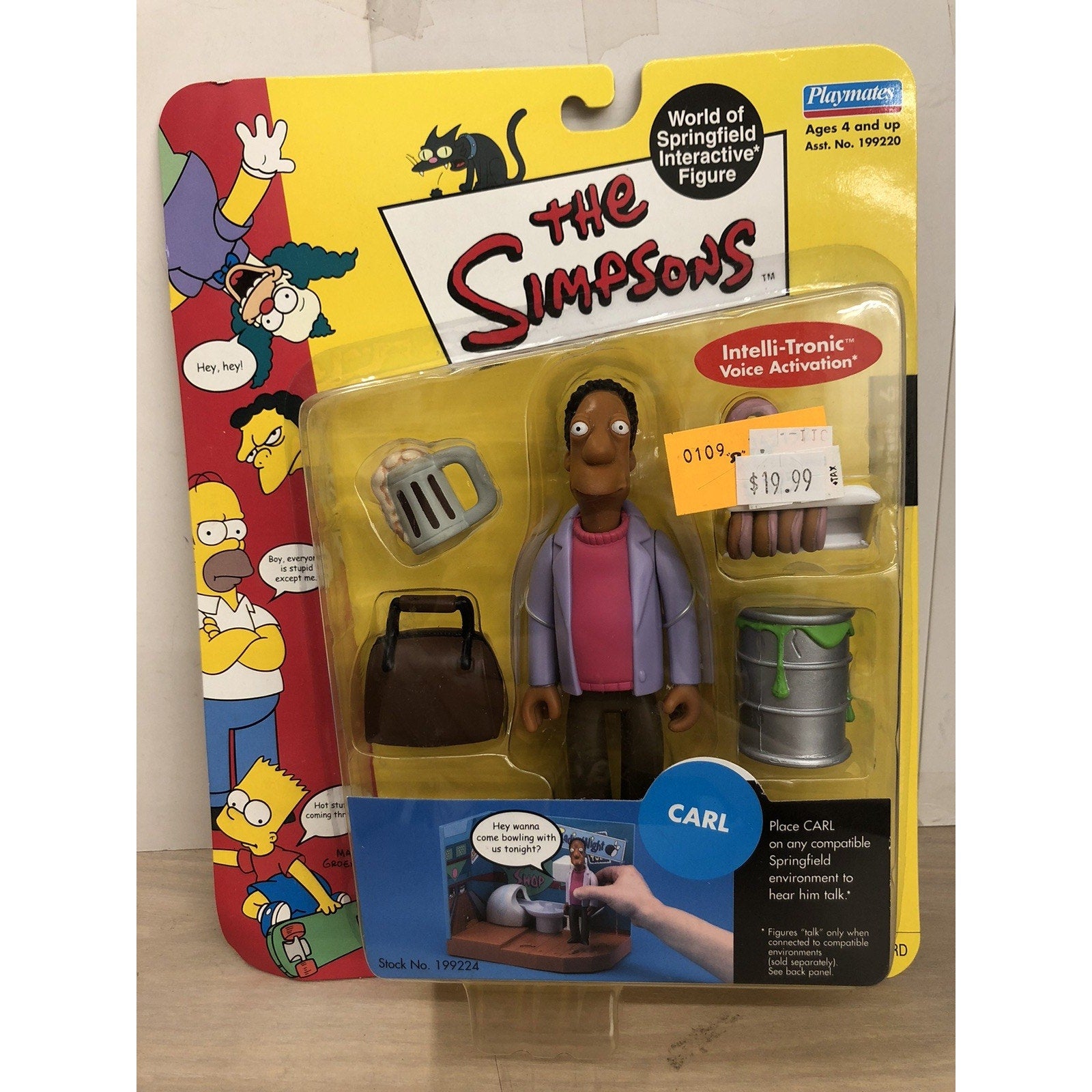 The Simpsons World Of Springfield Carl Carlson Action Figure Playmates