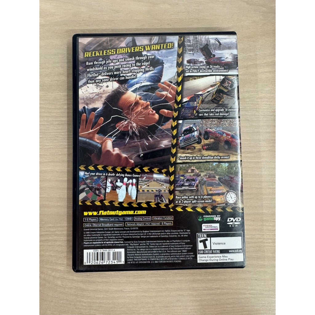 FlatOut PlayStation 2 PS2 Video Game Racing Demolition Derby Online
