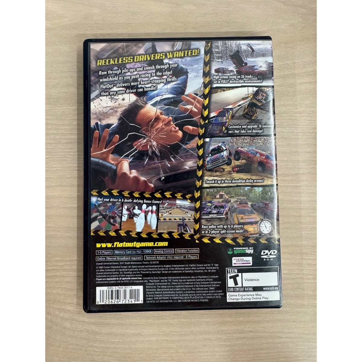 FlatOut PlayStation 2 PS2 Video Game Racing Demolition Derby Online