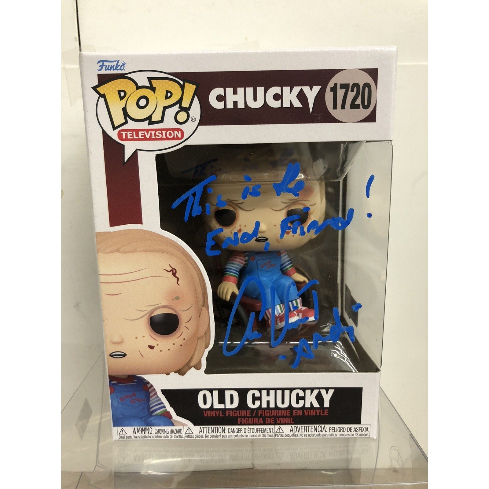 Alex Vincent Autograph Signed “Andy” Funko Pop #1720 Old Chucky Child's Play CoA