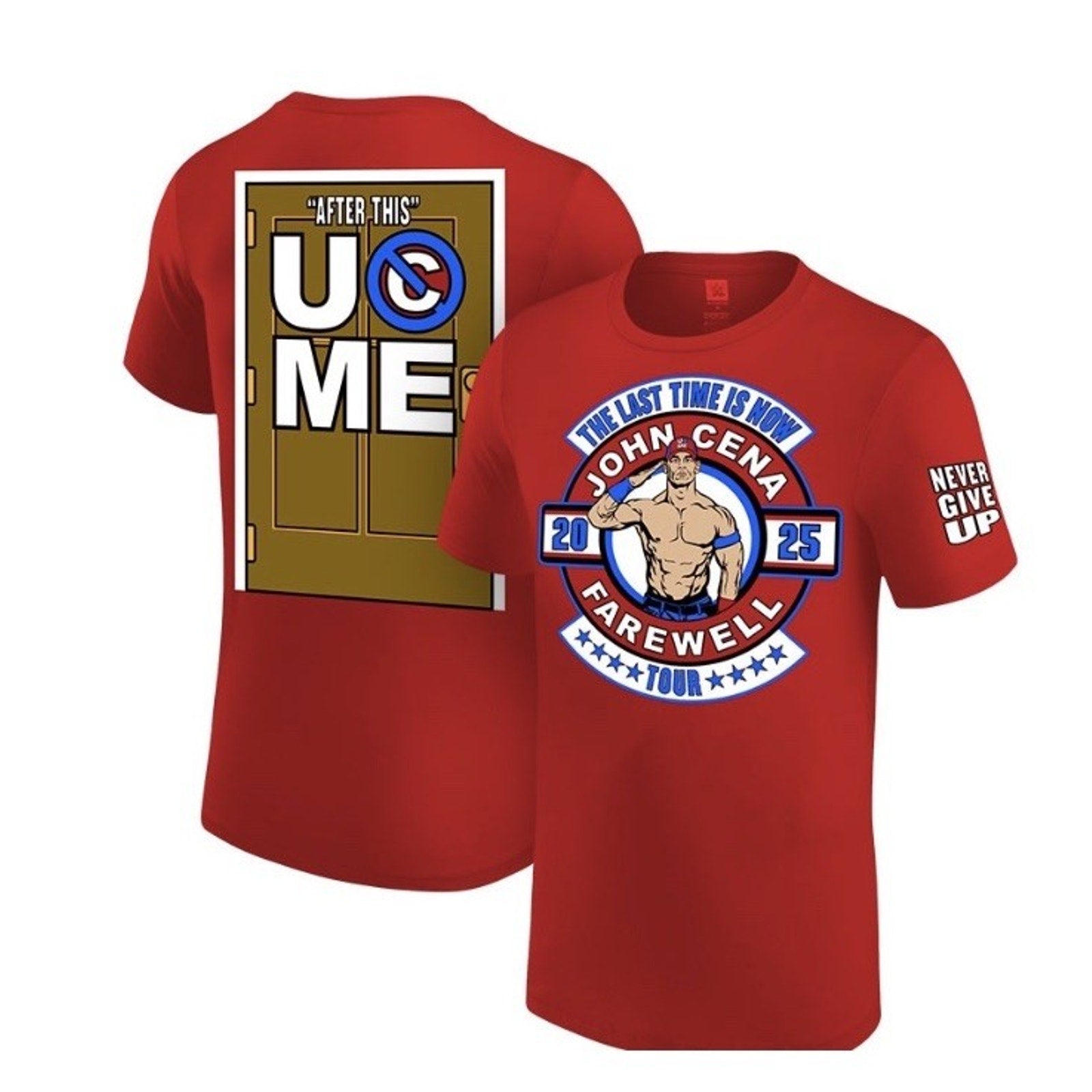WWE John Cena Last Time Is Now Farewell Tour 2025 Red T-Shirt 2XL