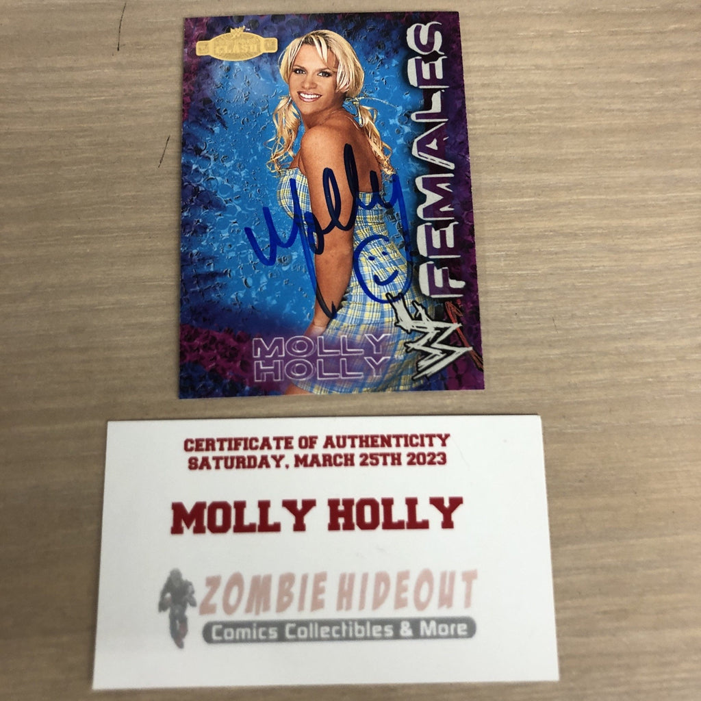 SIGNED AUTOGRAPH MOLLY HOLLY 2001 Fleer WWE Championship Clash Females Store CoA