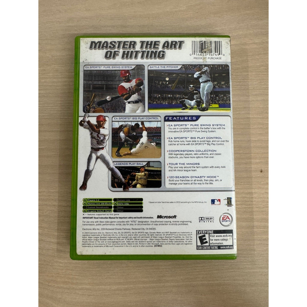 MVP Baseball 2004 Xbox Video Game Albert Pujols EA Sports NTSC Multiplayer