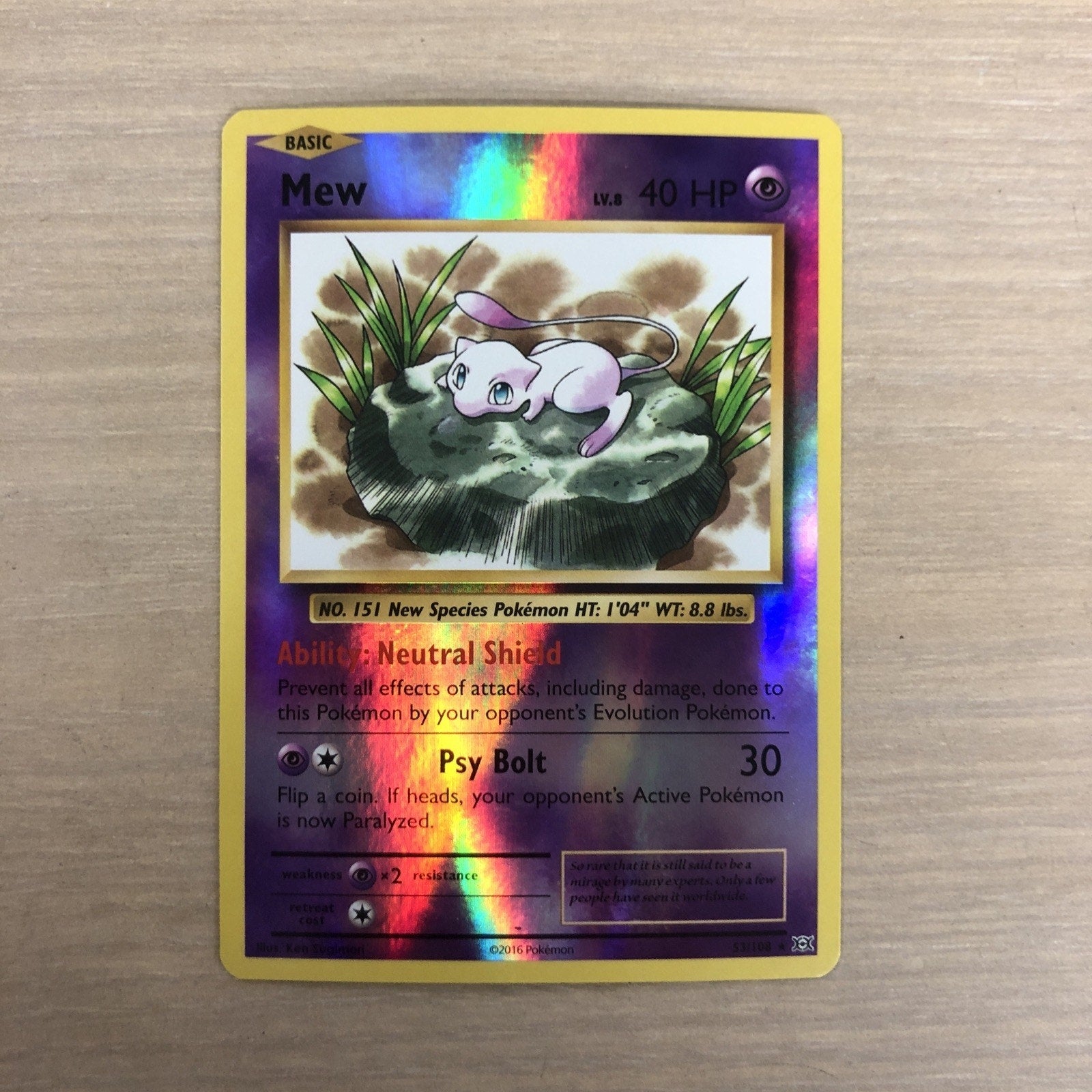 Mew 53/108 Evolutions Reverse Holo