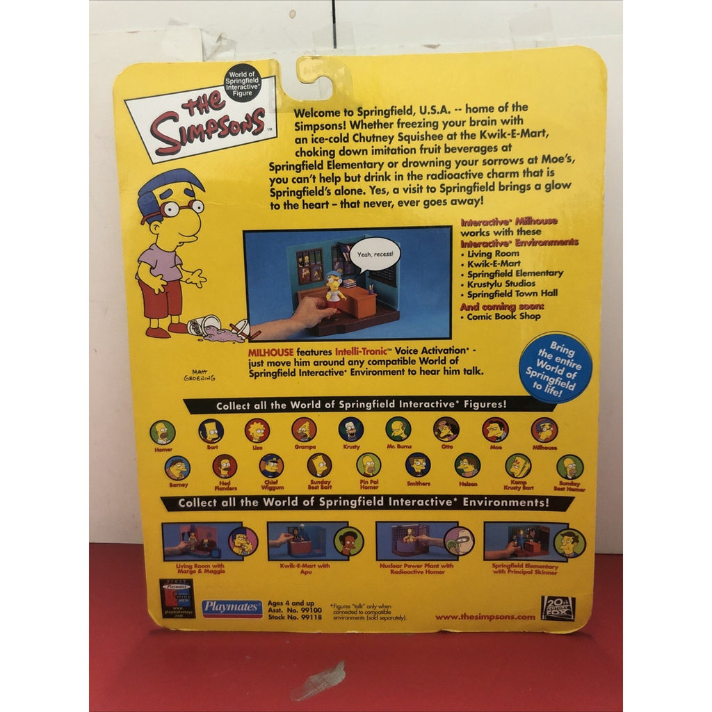 Playmates Toys The Simpsons Milhouse Series 3 Action Figure (missing Barcode)