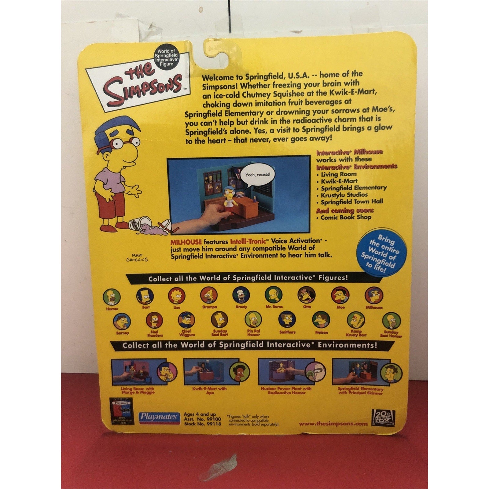 Playmates Toys The Simpsons Milhouse Series 3 Action Figure (missing Barcode)