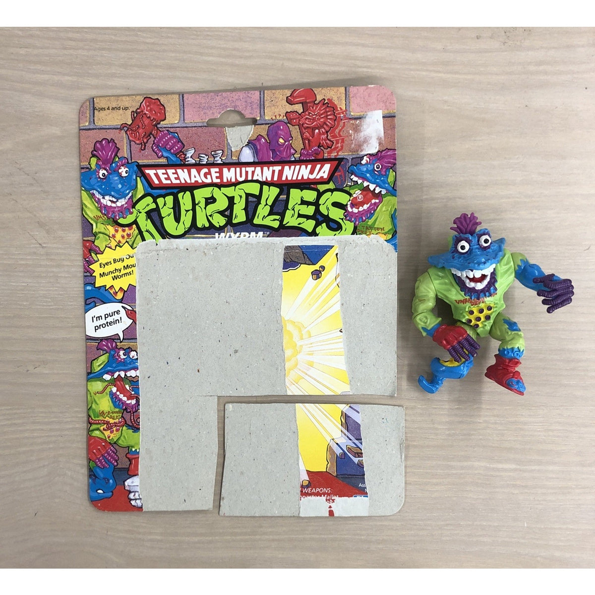 1991 TMNT Wyrm Figure + Cardback