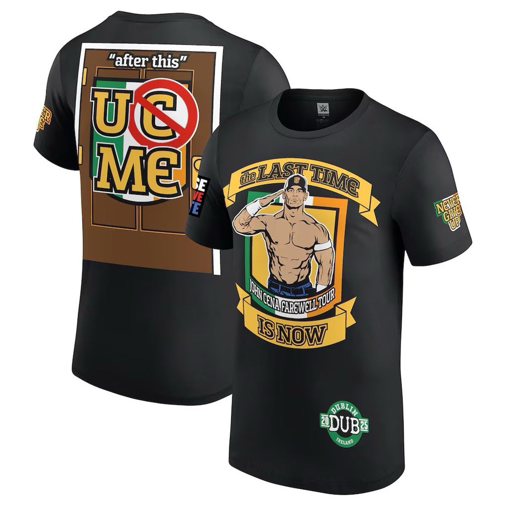 WWE John Cena Farewell Tour 2025 Dublin Black T-Shirt 2XL