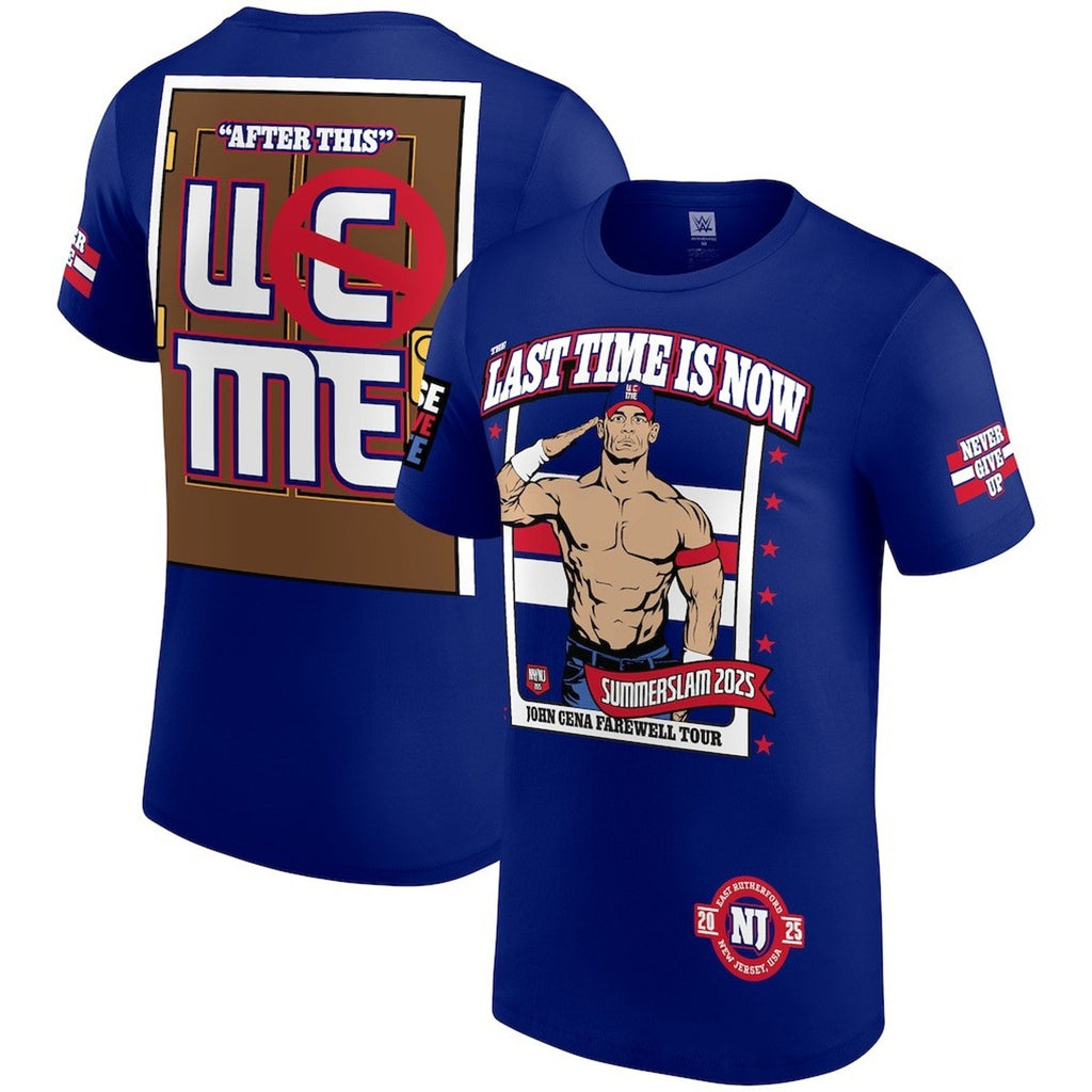 WWE John Cena Farewell Tour 2025 SummerSlam Blue T-Shirt XL