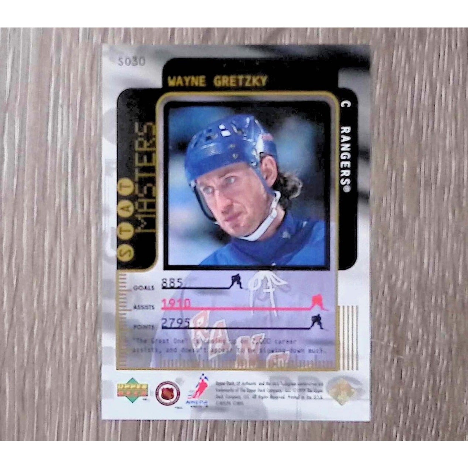 Wayne Gretzky Rangers 2000 SP Masters Upper Deck #'d 0019/2000 S030