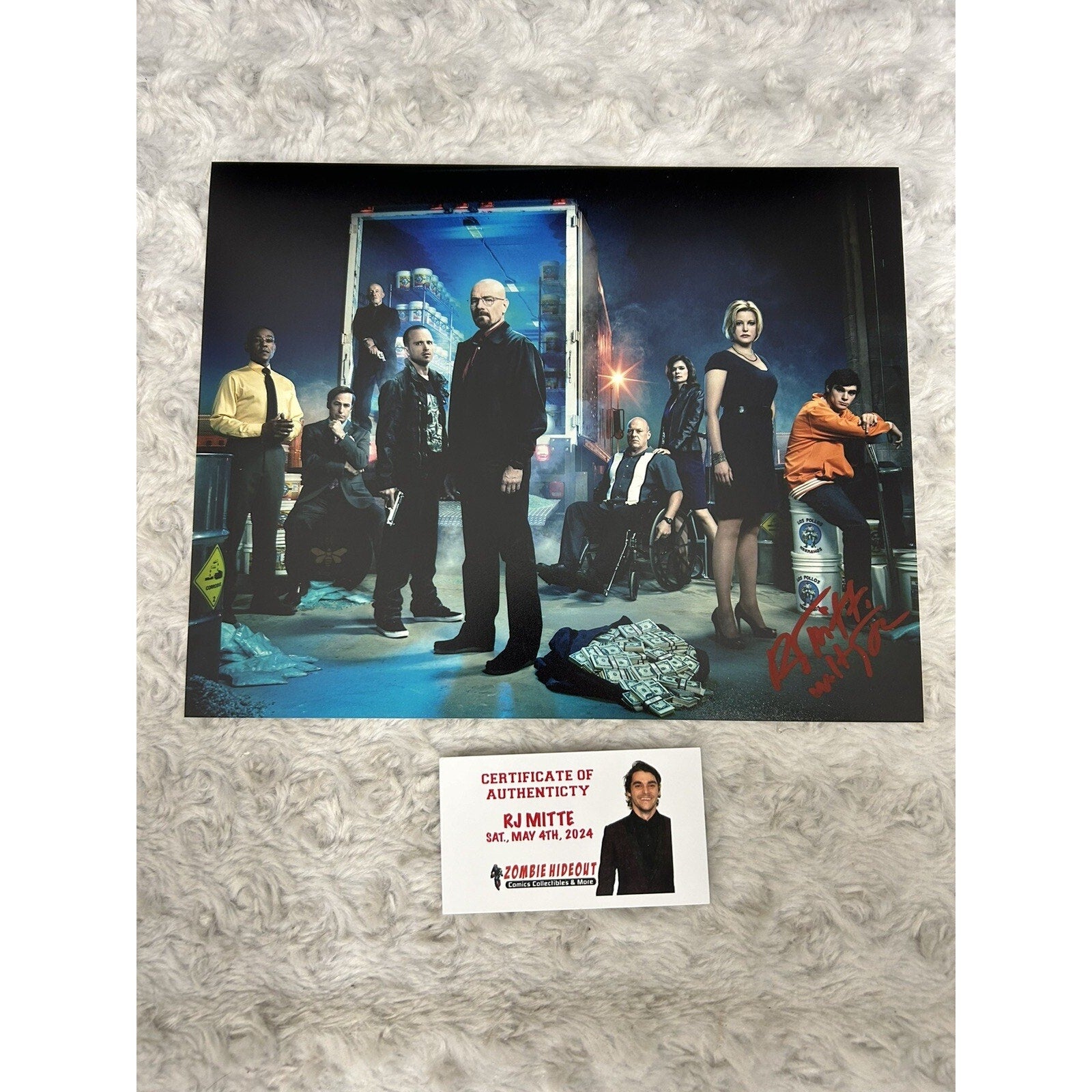 RJ Mitte Signed 8x10 Photo Autographed Breaking Bad Walter Jr + COA