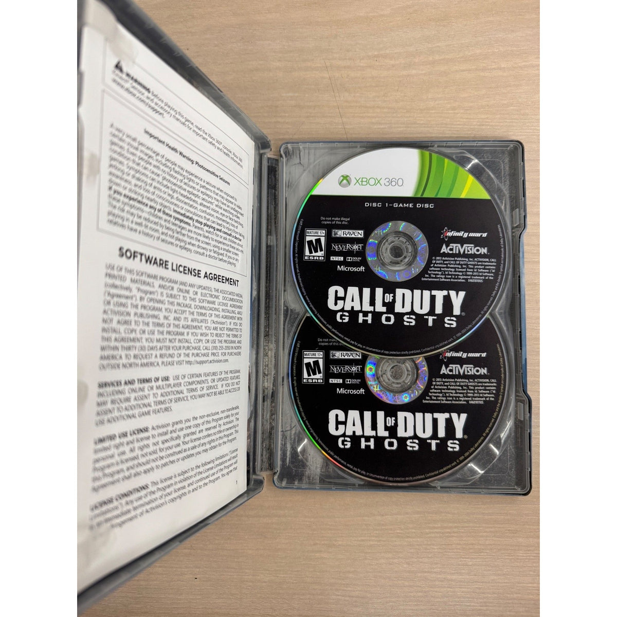 Call of Duty Ghosts Steelbook Xbox 360 Video Game Multiplayer FPS