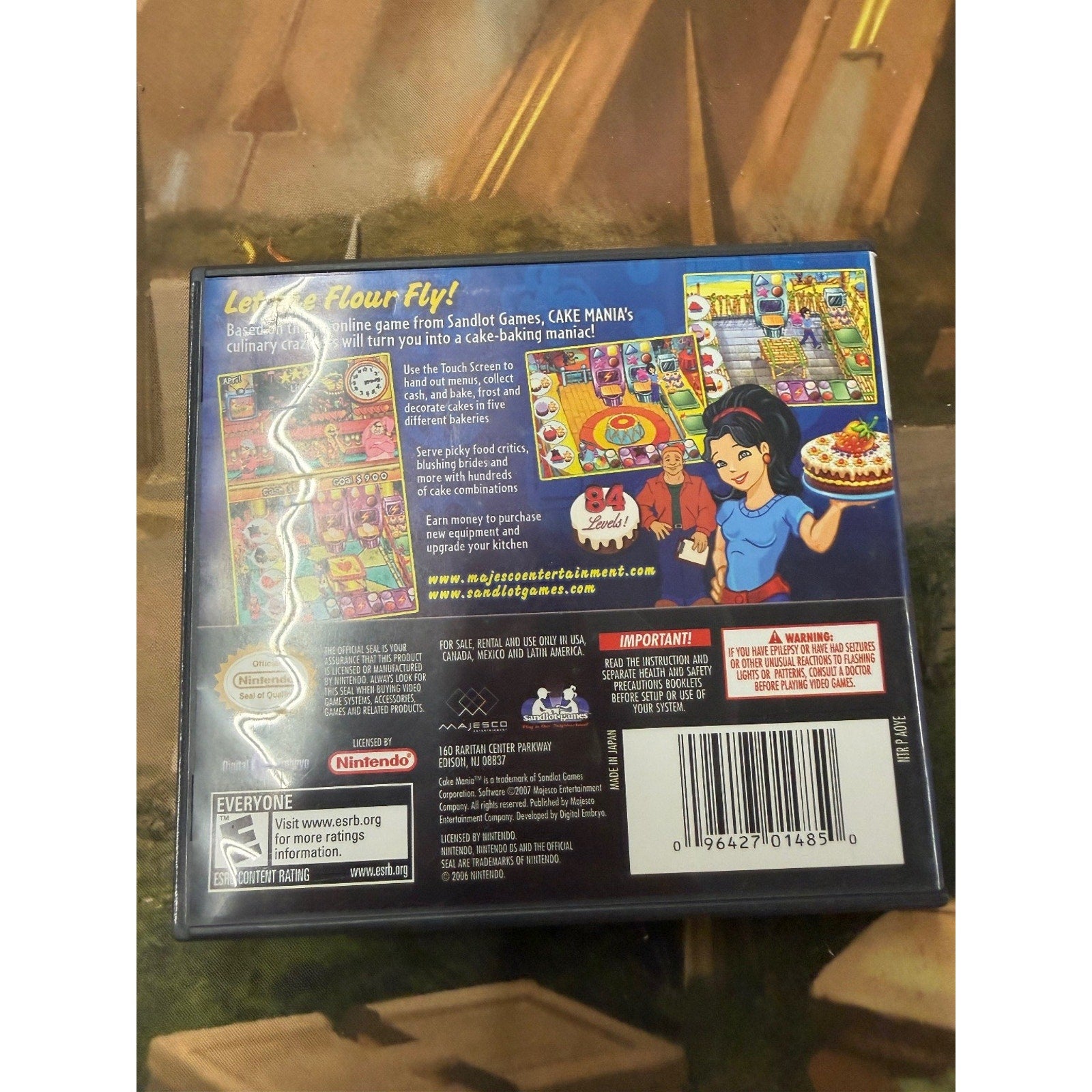 Cake Mania Back to the Bakery Expansion Nintendo DS Video Game Baking Simulation