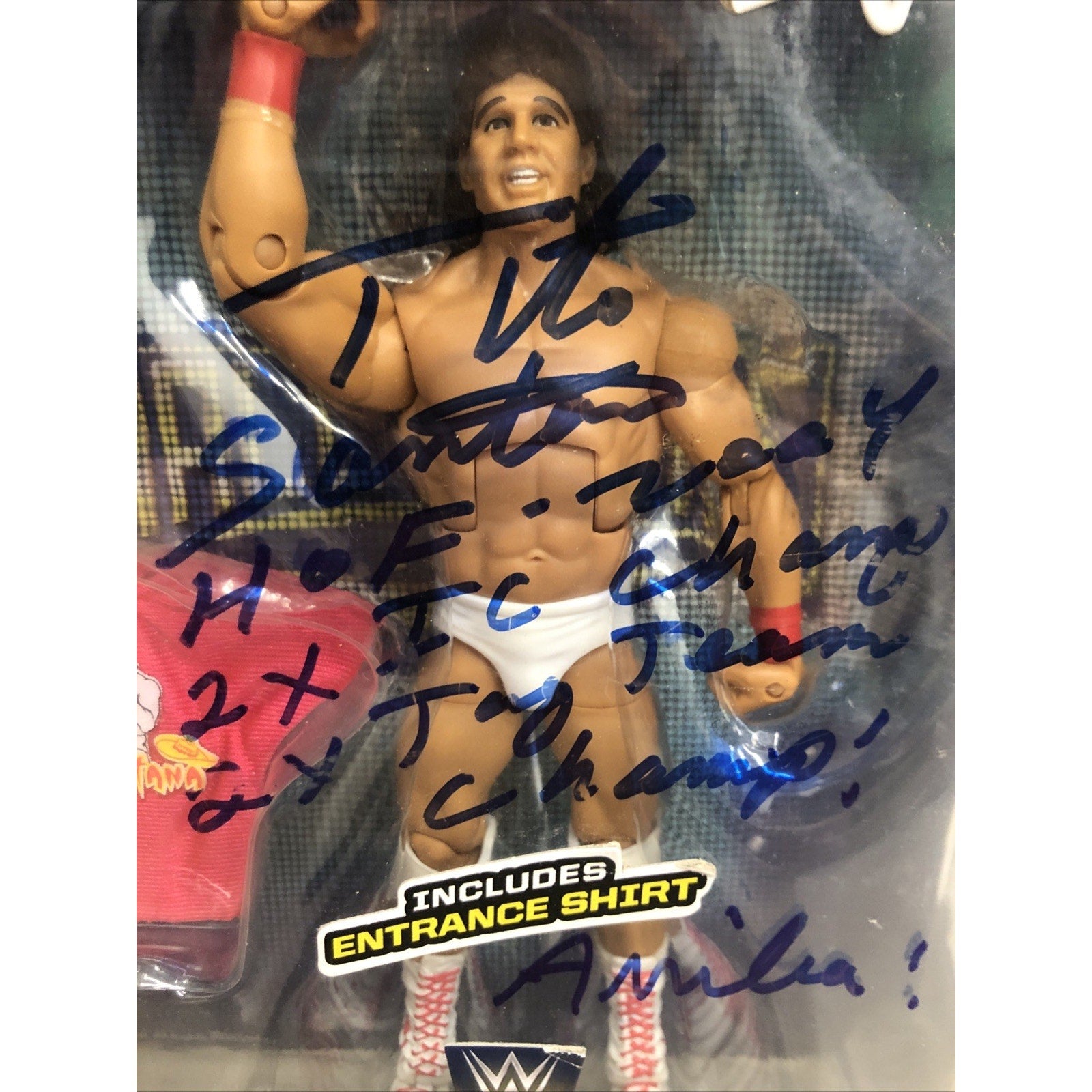 WWE ELITE HALL OF FAME TITO SANTANA - CLASS OF 2004 SIGNED AUTOGRAPHED NO COA