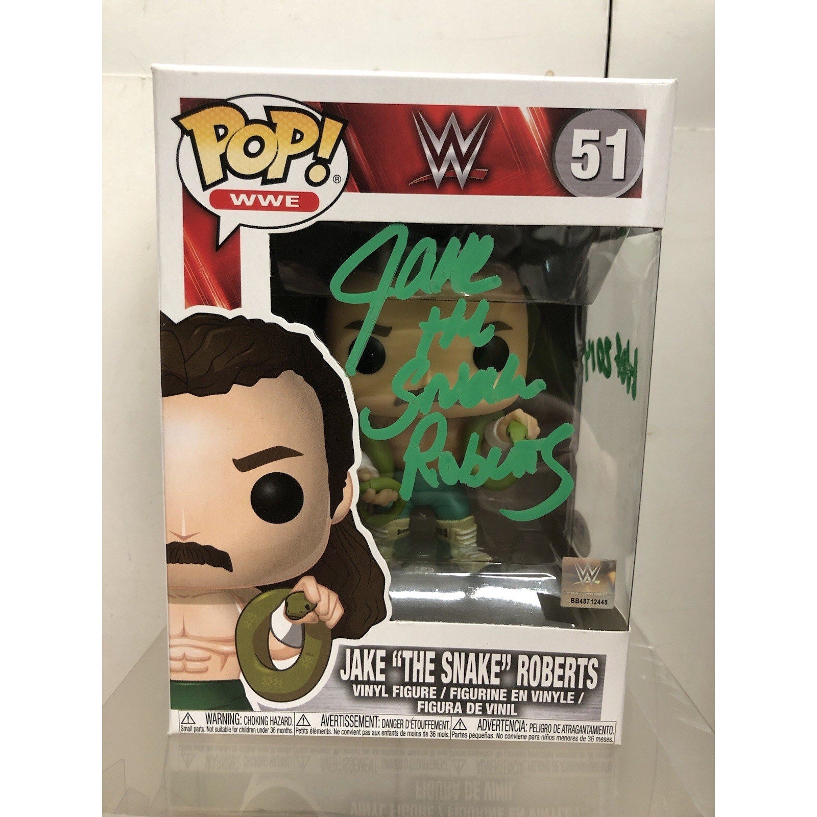 Funko Pop! WwE - Jake the Snake Roberts Signed Autograph Psa certified CoA