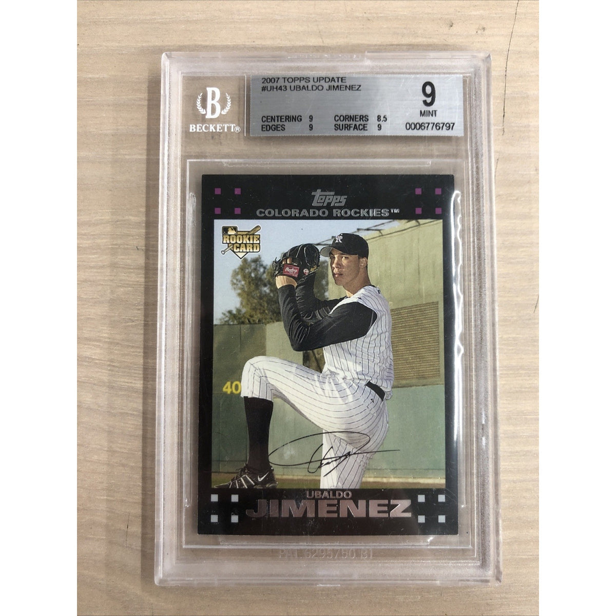 2007 Topps Update Ubaldo Jimenez BGS 9