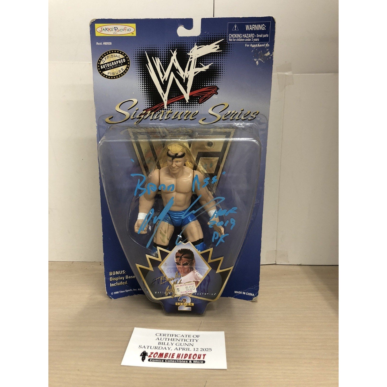 BA Billy Gunn Signed Autograph Jakks Signature Series Action Figure w/Store COA