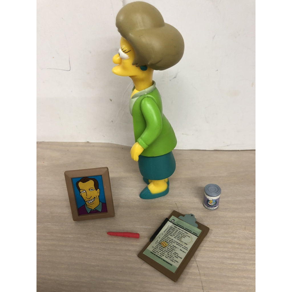 The SIMPSONS world of springfield EDNA KRABAPPEL Playmates LOOSE COMPLETE