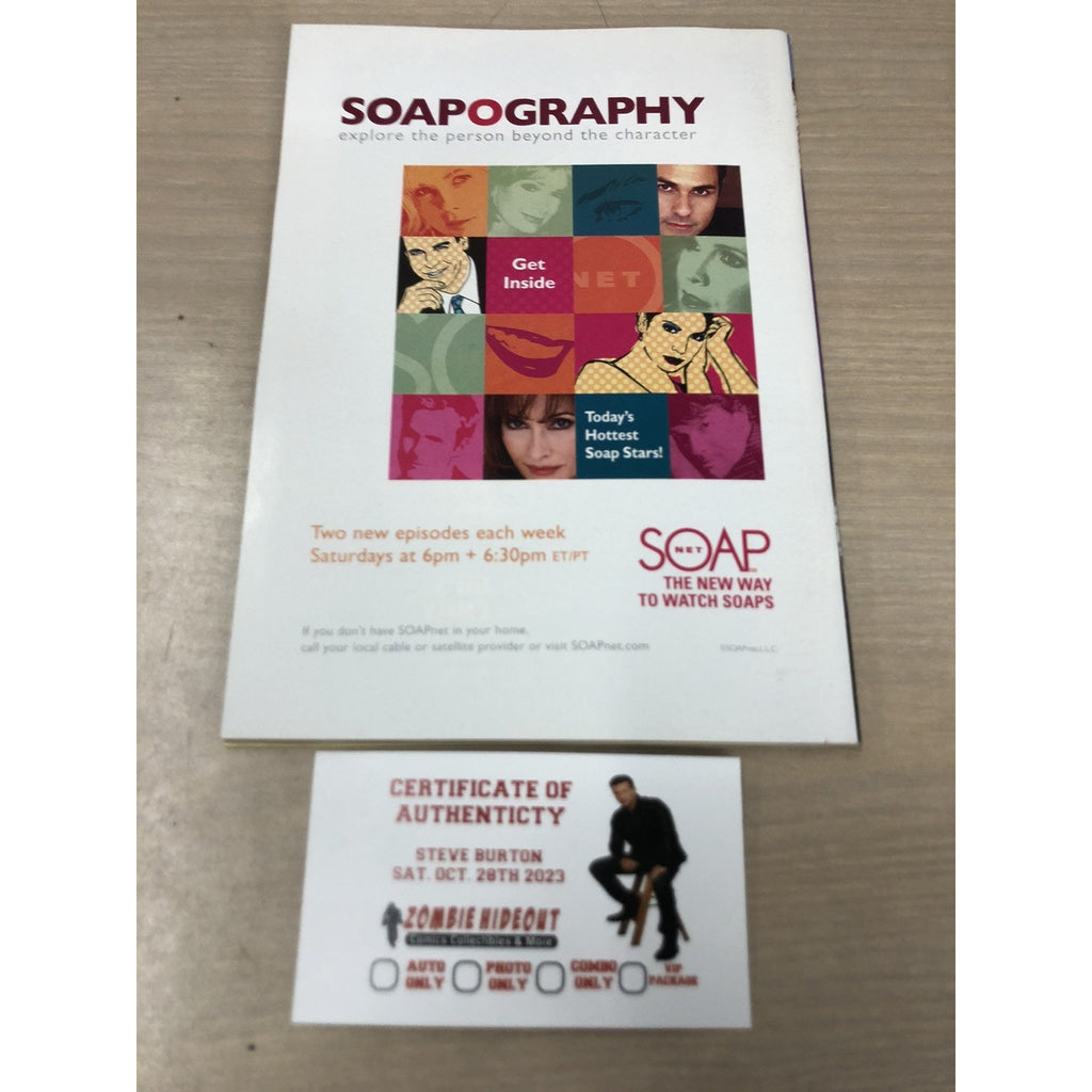 STEVE BURTON SIGNED ABC Soaps in Depth Sept 14, 2004 General Hospital AUTO CoA