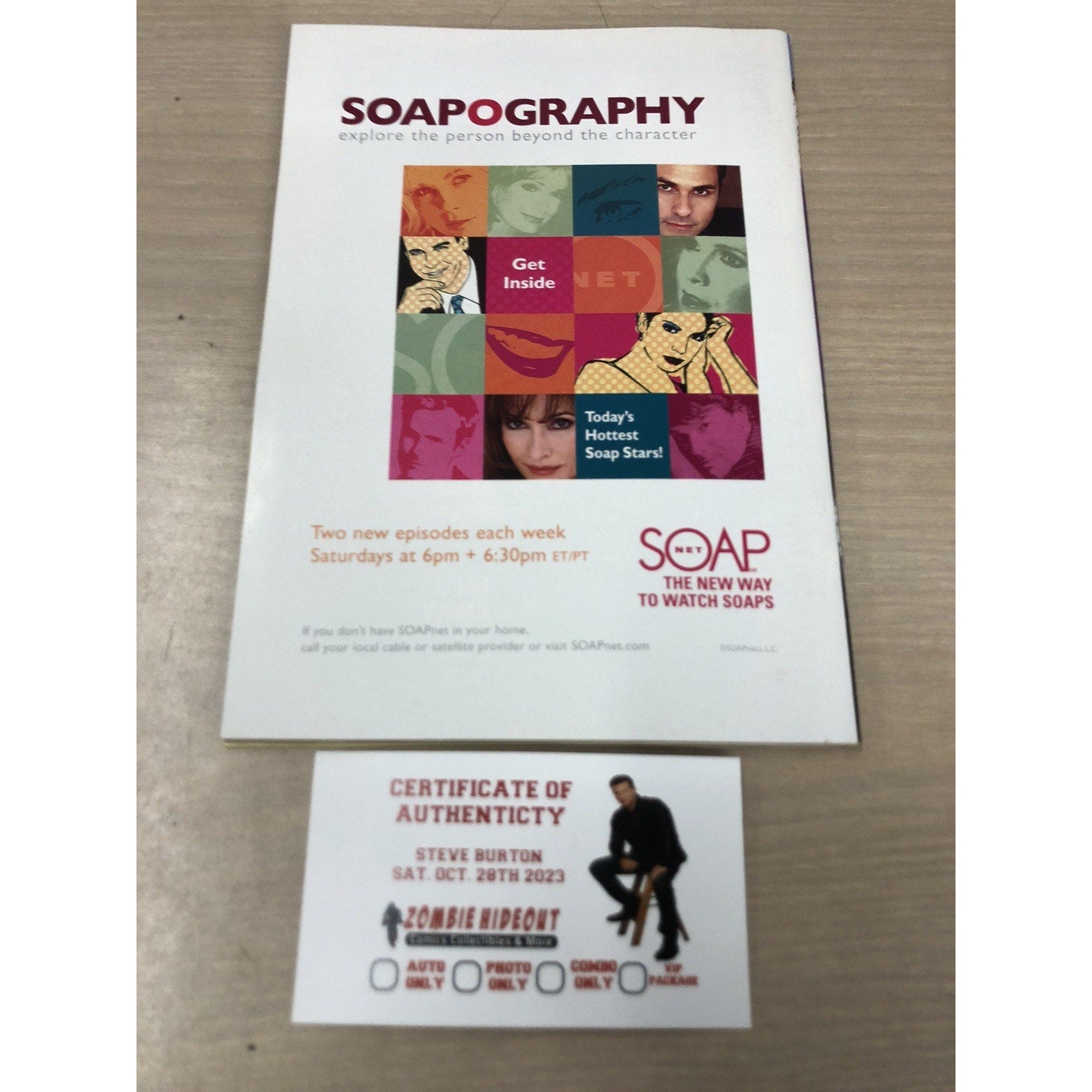 STEVE BURTON SIGNED ABC Soaps in Depth Sept 14, 2004 General Hospital AUTO CoA